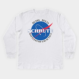 Dwight Schrute /// Nasa Parody Design Kids Long Sleeve T-Shirt